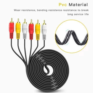 สายRCA สาย AV สายสัญญาณภาพและเสียง 3.5 มม. RCA AV Audio 1.5เมตร สามสี แดง เหลือง ขาว