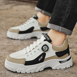 Casual Shoes รองเท้าผู้ชาย รองเท้าแฟชั่น ปุ่มหมุน รองเท้ากีฬ…