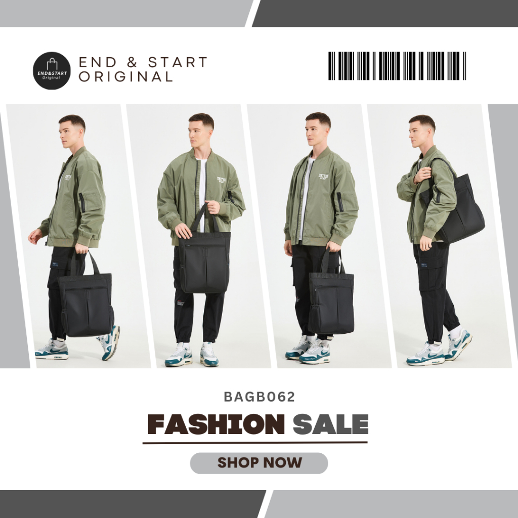 BAGB062 กระเป๋า Tote Bag แต่มาพร้อมฟังก์ชั่นจัดเต็ม ดีไชน์ทันสมัย ขนาดที่ลงตัว เนื้อผ้ากันน้ำซึมผ่าน