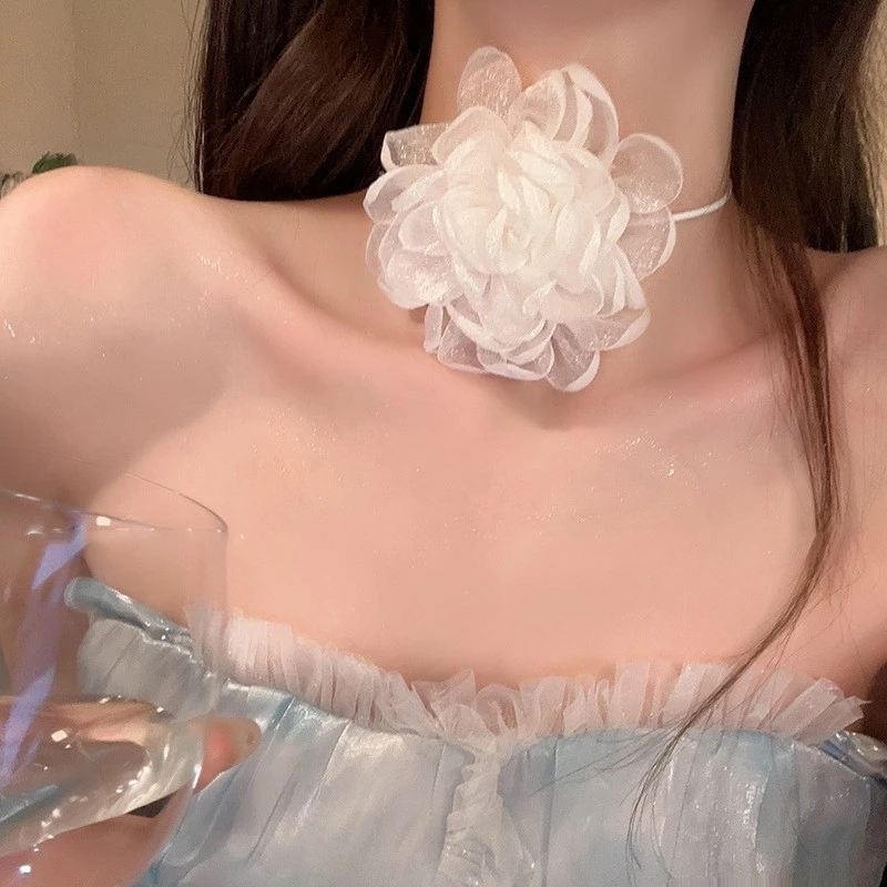 สร้อยคอ สร้อยโชคเกอร์ ดอกไม้💐 สไตล์เรโทร สวยๆ เข้ากับทุกการแต่งกาย✨ thumbnail 7