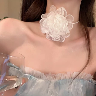 สร้อยคอ สร้อยโชคเกอร์ ดอกไม้💐 สไตล์เรโทร สวยๆ เข้ากับทุกการแต่งกาย✨