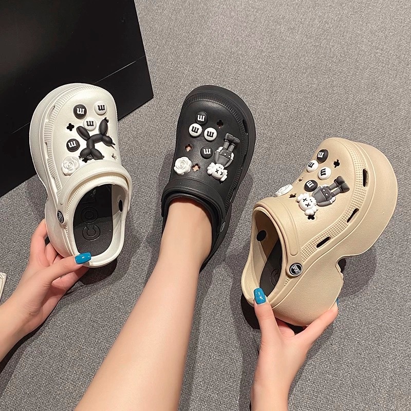 รองเท้าแตะ ความสูงของรองเท้า 7cm ดอกไม้รองเท้าการ์ตูน DIYวัสดุ EVA