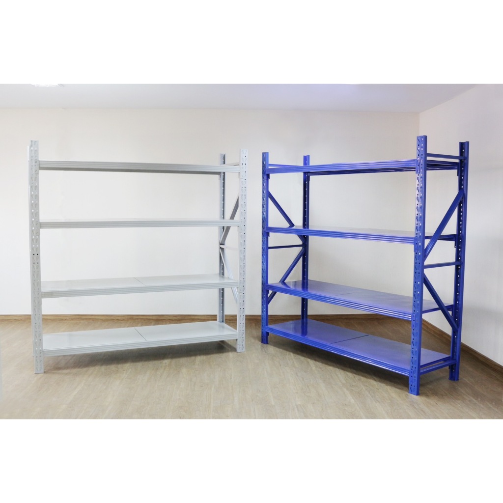 ชั้นวางของ 4ชั้น เหล็ก 200cm*200cm*60cm วางสินค้าวางของในครัว เหล็กฉาก ใช้โกดัง warehouse shelf ราคา ถูกที่สุด ดีลบีเคเค แกลเลอรีภาพที่ 3