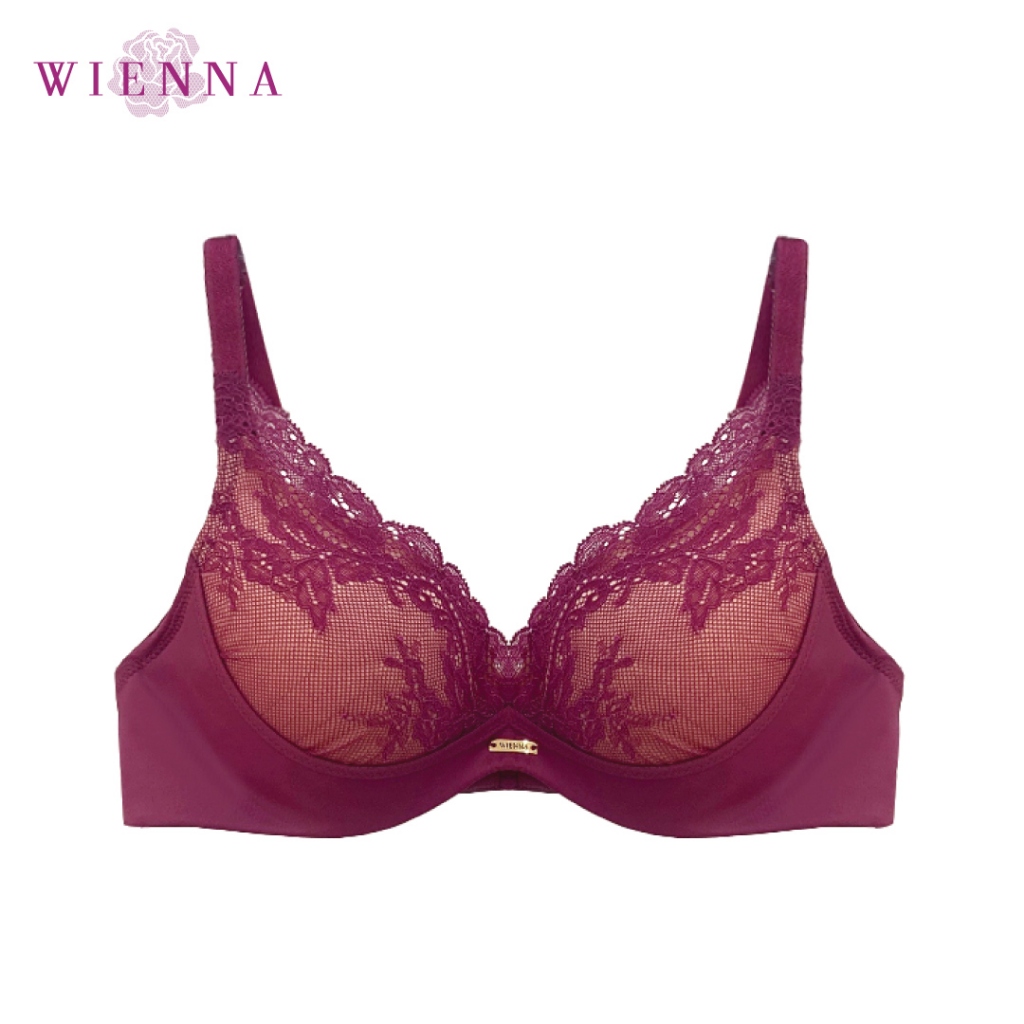 WIENNA เสื้อชั้นใน  5 Years Younger DB22312 ชุดชั้นในแบบดันทรง  มีโครง สีเนื้อ สีดำ สีแดงเชอร์รี่ Rose Lily