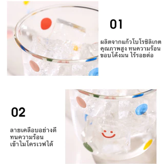 【พร้อมส่ง】🥛 แก้วน้ำ ลายจุด เคลือบอย่างดี สุดน่ารัก สไตล์เกาหลี มี 2 ขนาด สำหรับใส่ ชา กาแฟ เครื่องดื่มเย็น แก้วคาเฟ่