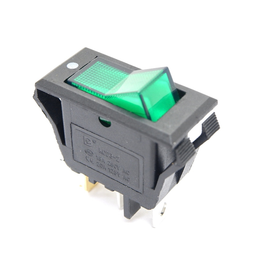 สวิทซ์แลมป์กลาง  220V DAIER เกรดดี  3 ขา มีสีแดง และสีเขียว
