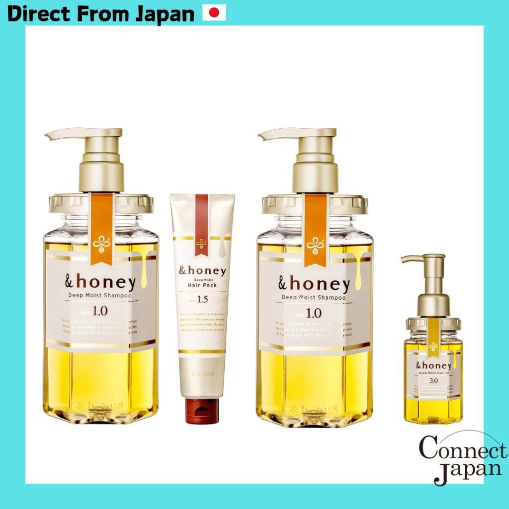 [Direct from Japan]&honey 【Deep Moist】 Shampoo Treatment Hair Pack Hair Oil