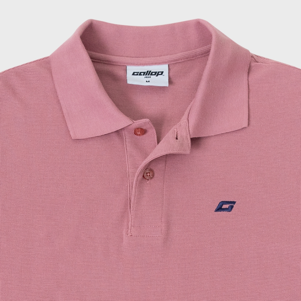 GALLOP : WRINKLE FREE WAFFLE POLO เสื้อโปโลผ้าวาฟเฟิลผู้ชาย รุ่น GP9062 Set CELLAR Color / ราคาปกติ 1290.-