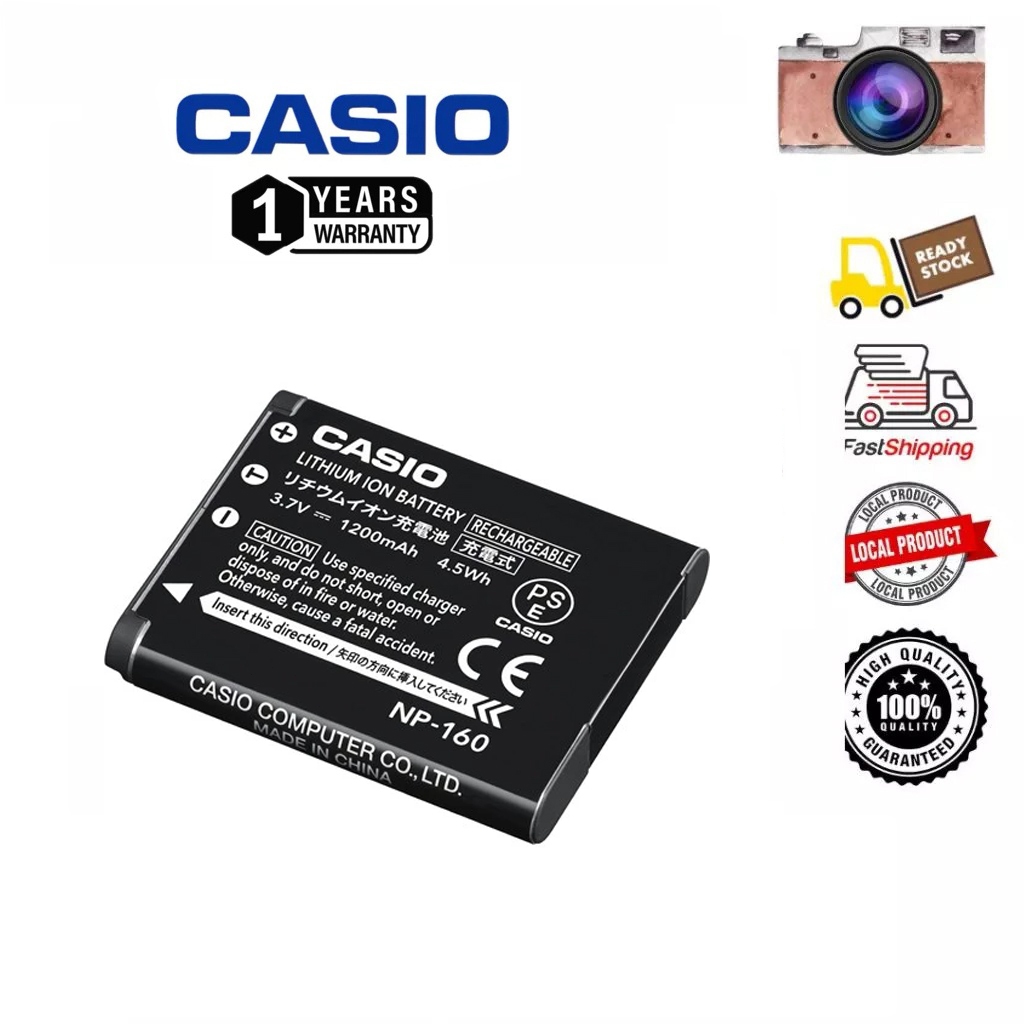 Genuine Casio NP-160 Battery Charger แบตเตอรี่ ชาร์จ กล้อง Genuine ของแท้ คุณภาพชัวร์ for Camera ZR5