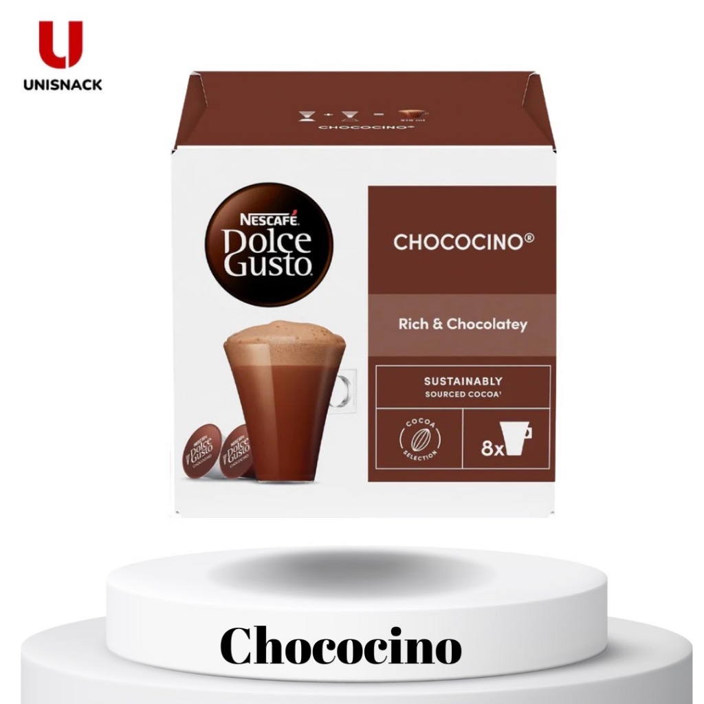 ล็อตใหม่ CHOCOCINO ช็อกโกชิโน่ Nescafe Dolce Gusto Chococino 16 แคปซูล/กล่อง BBE: 09/2026