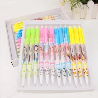 🎊แพ็ค12ด้าม สุ่มลายการ์ตูน931-936🎊ดินสอกดไส้+หัวยางลบ 0.5MM ลายการ์ตูน น่ารัก น่าใช้ เครื่องเขียนสำนักงาน โรงเรียน