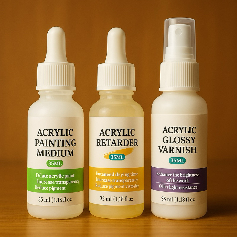 น้ำยาผสมสีอะคริลิค/น้ำยาชลอการแห้งอะคริลิค/น้ำยาเคลือบเงาอะคริลิค สามารถดูข้อมูลเพิ่มเติมได้ที่รายระเอียดเลยครับ