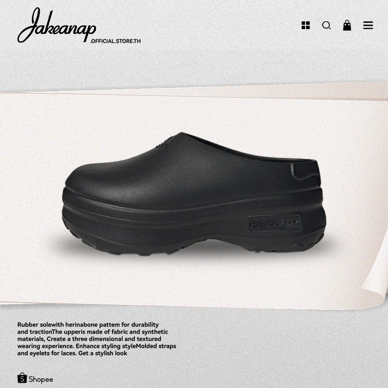 Adidas Originals AdiFOM Stan Smith Mule Core Black Women's IE4626 [ ของแท้100% ]