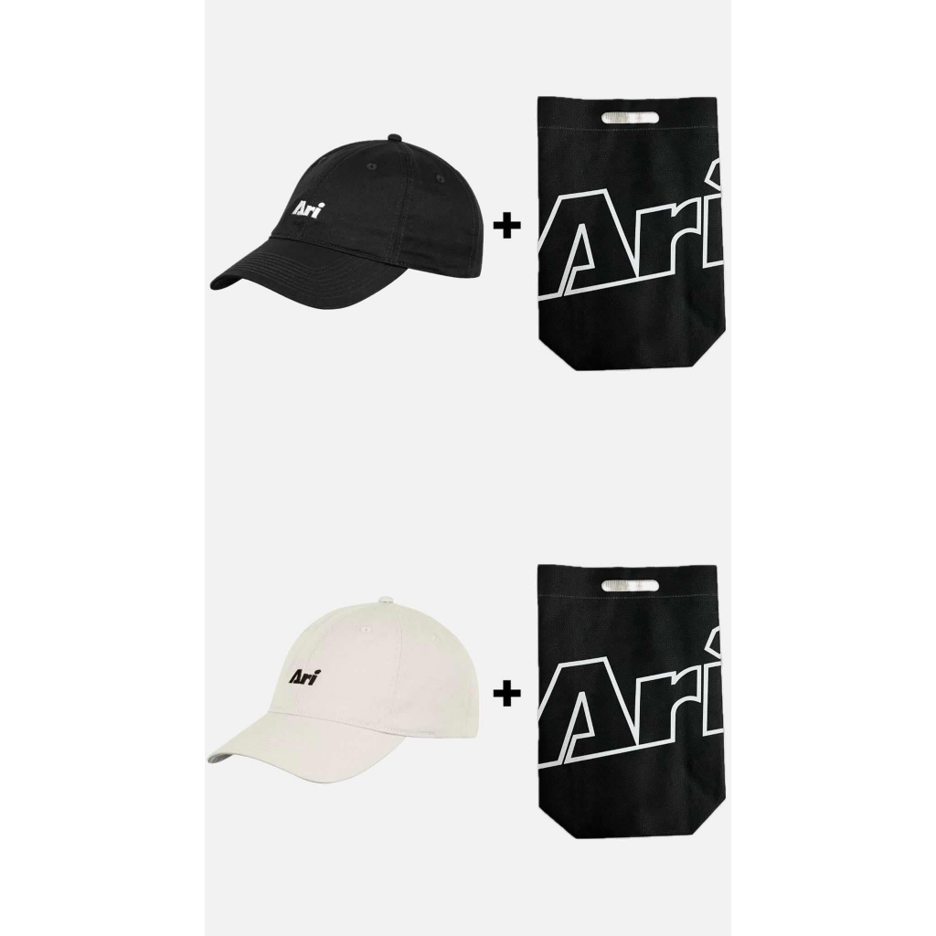 หมวก ARI ESSENTIALMIMINI LOGO CAP - หมวก อาริ มินิโลโก้ สีดำ สีครีม