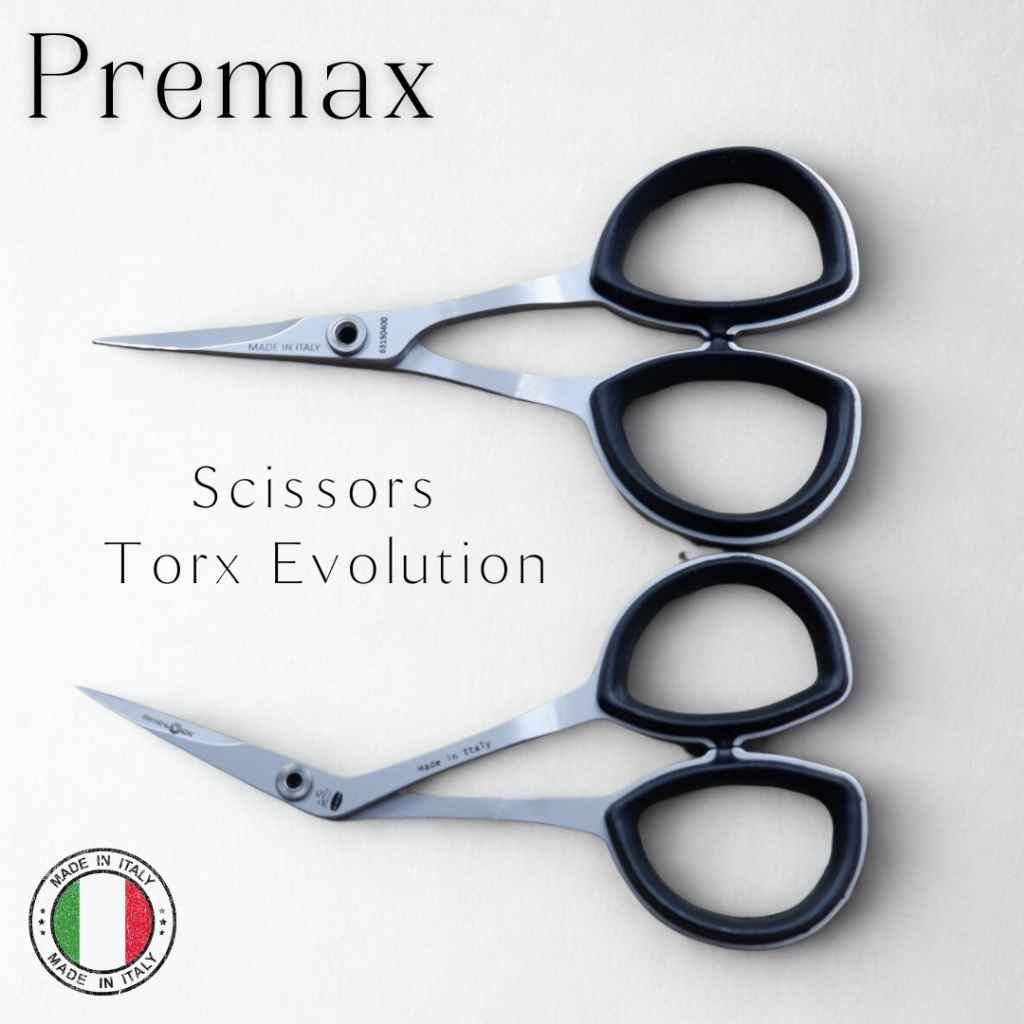 Premax Embroidery Scissors - RingLock System กรรไกรปลายแหลมพิเศษ ขนาด 3.5 นิ้ว / 4 นิ้ว made in Italy
