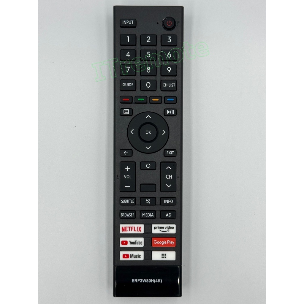 รีโมททีวี Hisense รุ่น ERF3W80H **ไม่มีคำสั่งเสียง** มีปุมคำสั่ง BROWSER