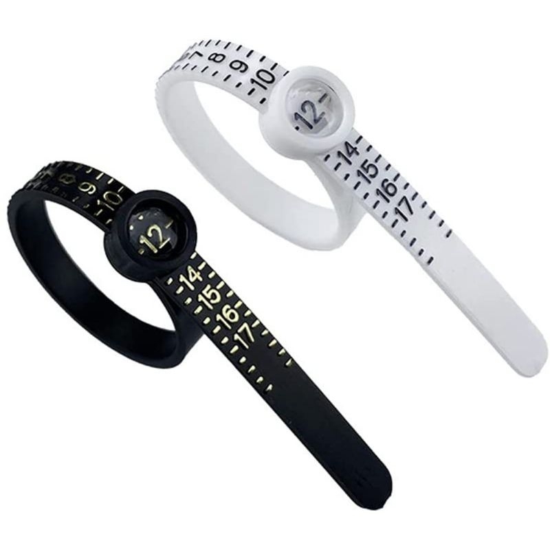 สายวัดแหวนเลือกสีได้วัดไซส์แหวน สายวัดนิ้วมือแบบแว่นขยายเห็นตัวหนังสือชัด