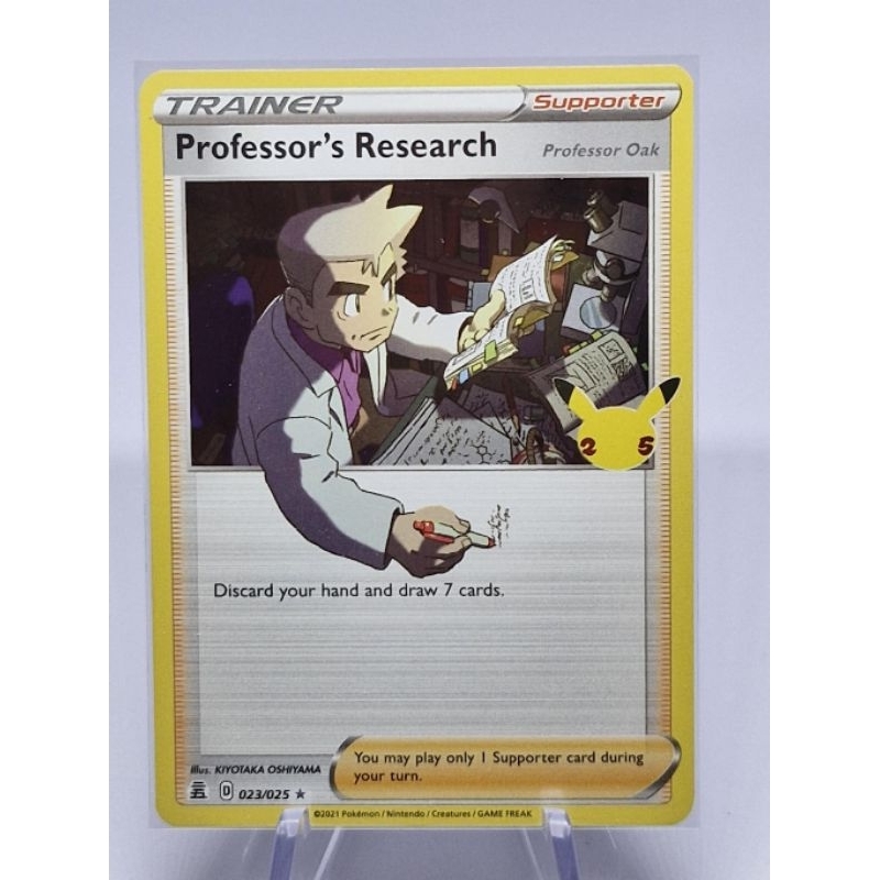 Professor's Research 023/025 Holo Celebrations Pokemon 25th Anniversary Card
