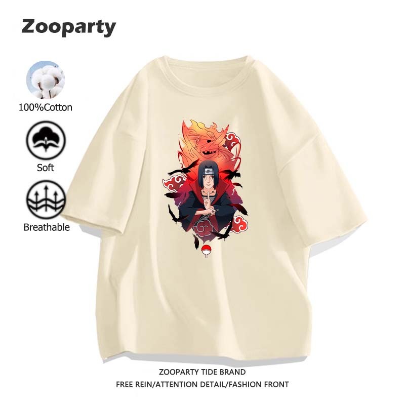 เสื้อ Naruto ลายพิมพ์การ์ตูนน่ารัก 100% cotton สบายและนุ่ม แขนสั้น ระบายอากาศได้ อนิเมะ มี 9 สี (ส่งเร็ว จัดส่งจากไทย)