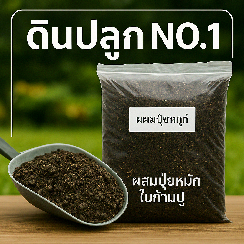 (ใช้โค้ดส่งฟรี)ดินปลูกNO.1 ธาตุอาหารครบถ้วนNPK พร้อมปลูก เหมาะกับต้นไม้ทุกประเภท  น้ำหนัก 3 กิโลกรัม