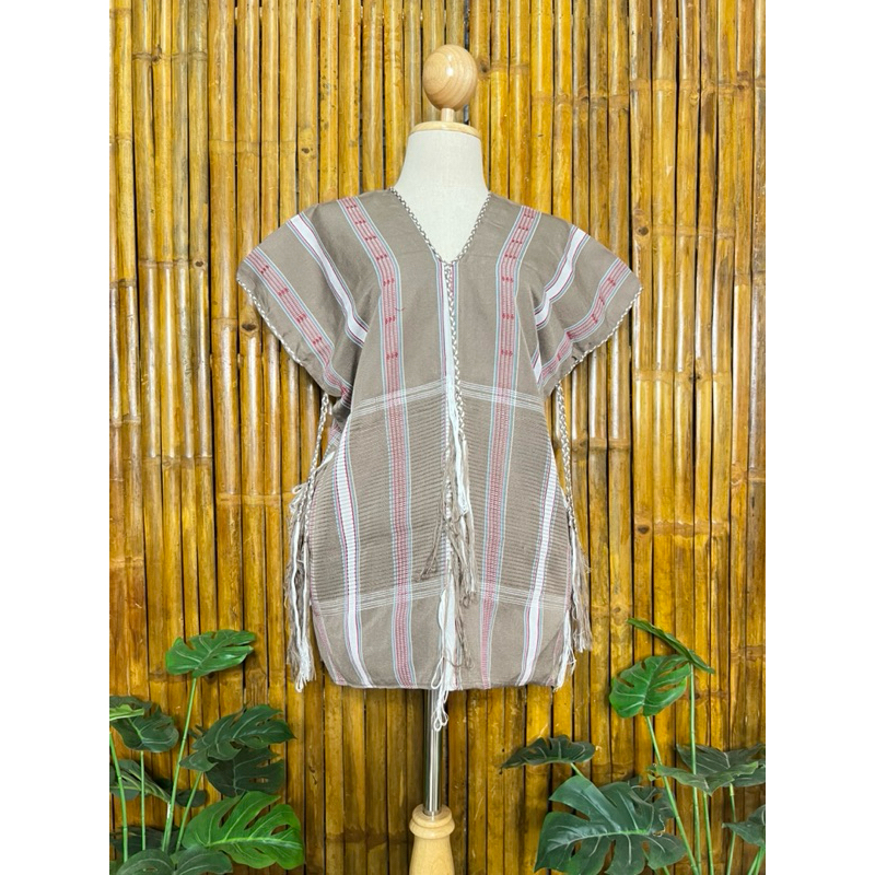 เสื้อกะเหรี่ยงผู้ชาย/ผู้หญิง รอบอก 42นิ้ว/44นิ้ว (ฟรีไซด์) เสื้อกะเหรี่ยงทอมือใส่ได้ทั้งหญิงและชาย เสื้อกะเหรี่ยงDelta