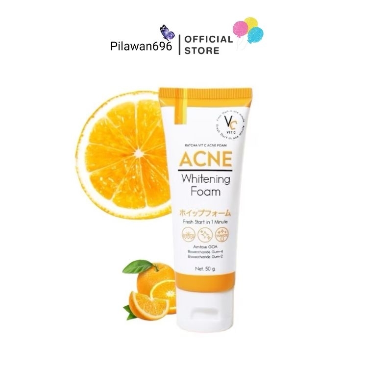 ใหม่ โฟมฉัตร VC Vit C Acne Foam วิตซี แอคเน่โฟม สูตรลดสิว