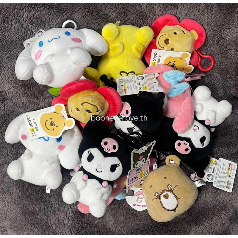 (พร้อมส่ง) ตุ๊กตาลิขสิทธิ์แท้ Sanrio ช้อป daiso เกาหลี 🩷❤️🧡💛💚🩵💜