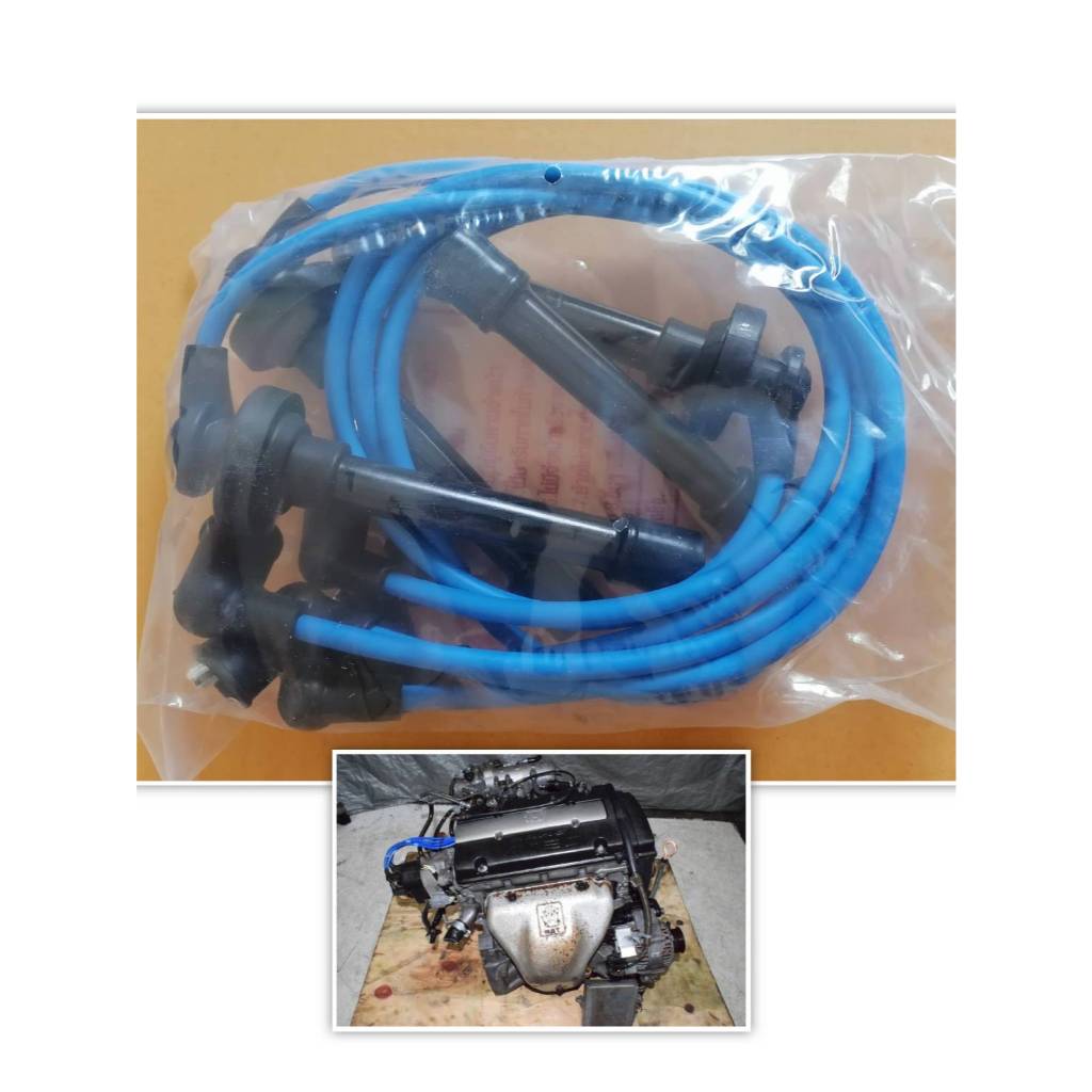 สายหัวเทียน HONDA H23A/H22A ของใหม่สีฟ้า 1 ชุด OEM