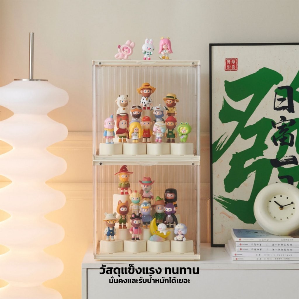 กล่องโมเดล กล่องใส่ของ ฟิกเกอร์ วางซ้อนได้ ไม่ต้องเจาะผนัง ติดตั้งง่าย รับน้ำหนักได้เยอะ - รูปที่ 4