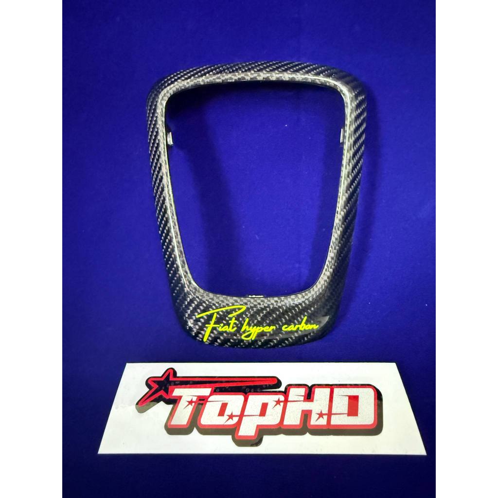 ฝาครอบโลโก้คาร์บอน ลาย 2 งานของ Fiat hyper carbon  แท้100%