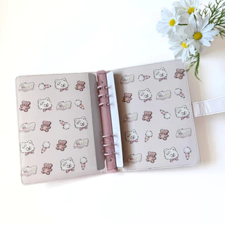 เฉพาะปกกระเป๋า ขนาด A5 สมุดบันทึกและสมุดแพลนเนอร์ สามารถใส่กระดาษโน๊ตหรือซองซิปเพิ่มได้