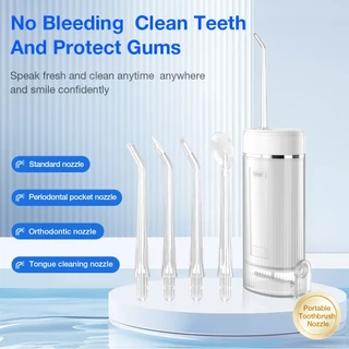 Airuidu CF500Nozzle 4 หัวฉีด Water Flosser IPX7 กันน้ำ น้ำ ทำความสะอาดฟัน กันน้ำ Cavity Care