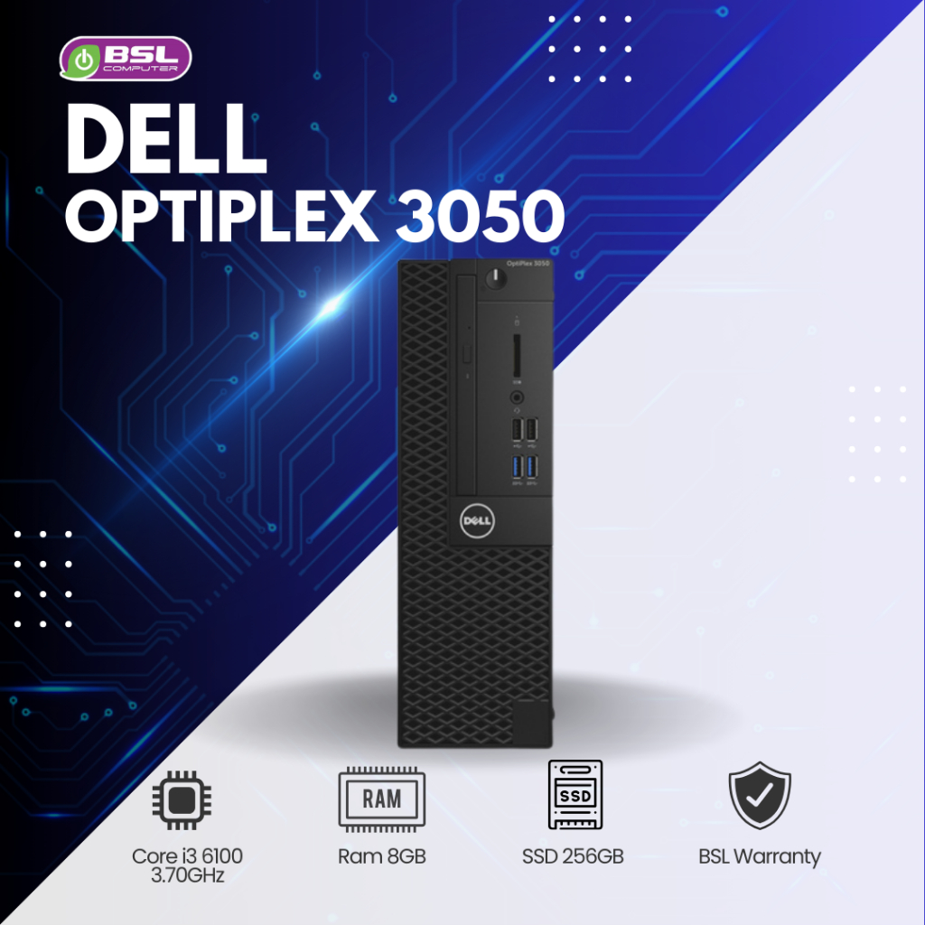 คอมมือสอง Dell OptiPlex 3050 sff i3 G6 G7 PCมือสอง คอมพิวเตอร์มือสอง ลงโปรแกรมพร้อมใช้งาน พร้อมส่ง U