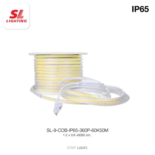 SL LIGHTING | LED Strip Light COB IP65 220V 50M ไฟเส้นแอลอีดี สวย สว่าง สมูท IP65 กันน้ำ ยกม้วน 50 เมตร