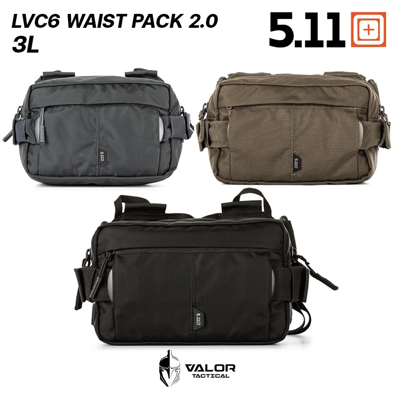 5.11 Tactical - LV6 2.0 Waist Pack 3L กระเป๋าคาดอก สะพายข้าง สายปลดเร็ว ตัวล็อค Duraflex จัดระเบียบภ
