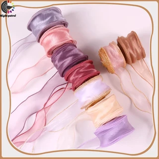 ม้วนริบบิ้นผ้าซาติน 40mm เกาหลี ผ้าชีฟอง มีหลายสี ริบบิ้นห่อข ริบบิ้นห่อข DIY ของตกแต่งของขวัญ