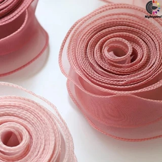 ม้วนริบบิ้นผ้าซาติน 40mm เกาหลี ผ้าชีฟอง มีหลายสี ริบบิ้นห่อข ริบบิ้นห่อข DIY ของตกแต่งของขวัญ