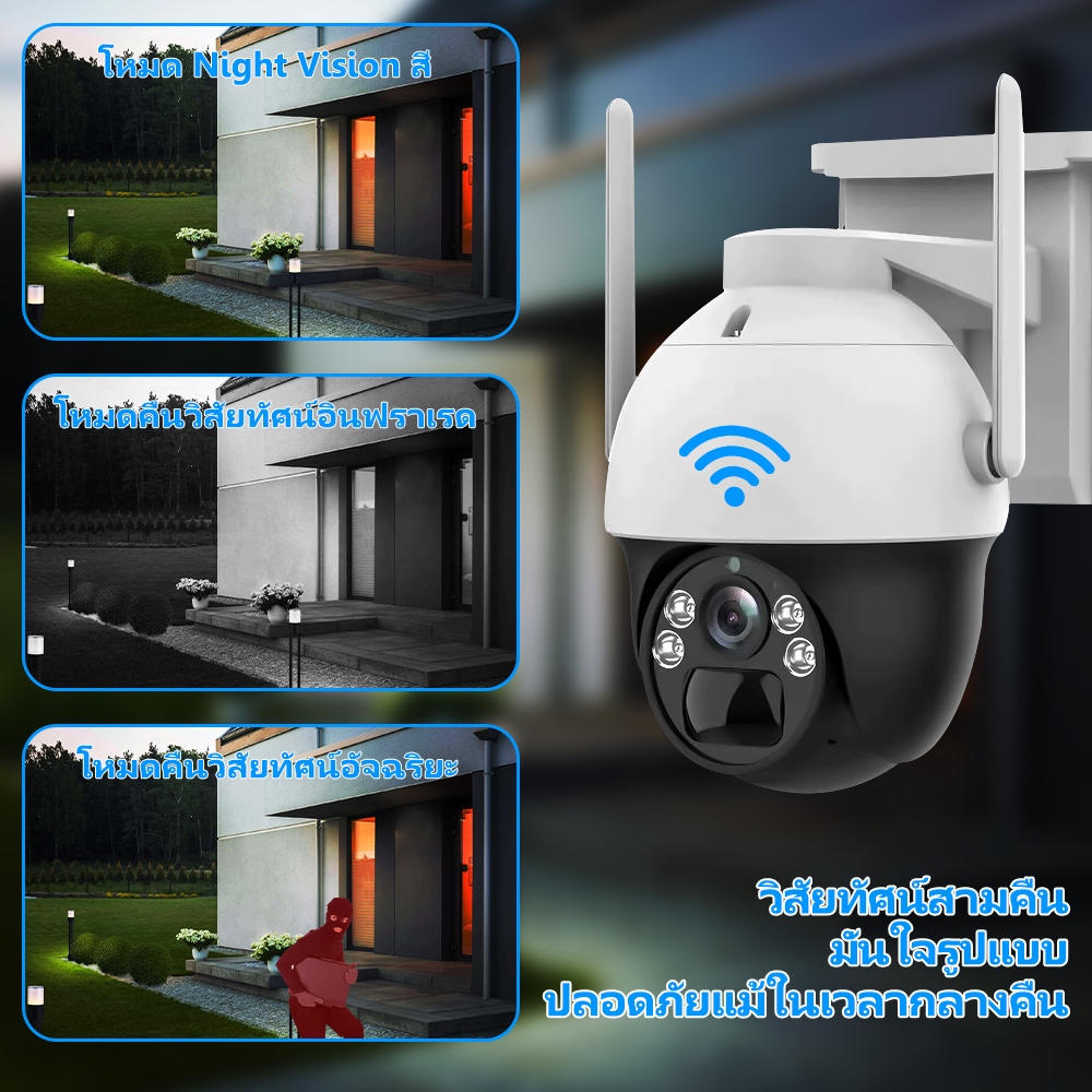 4MP 4K HD 360 °กล้อง กล้องวงจรปิด 4G/WIFI การติดตามสัญญาณเตือนภัยอัตโนมัติสัญญาณเตือนสองทางโทรเฝ้าระวังการเคลื่อนไหว