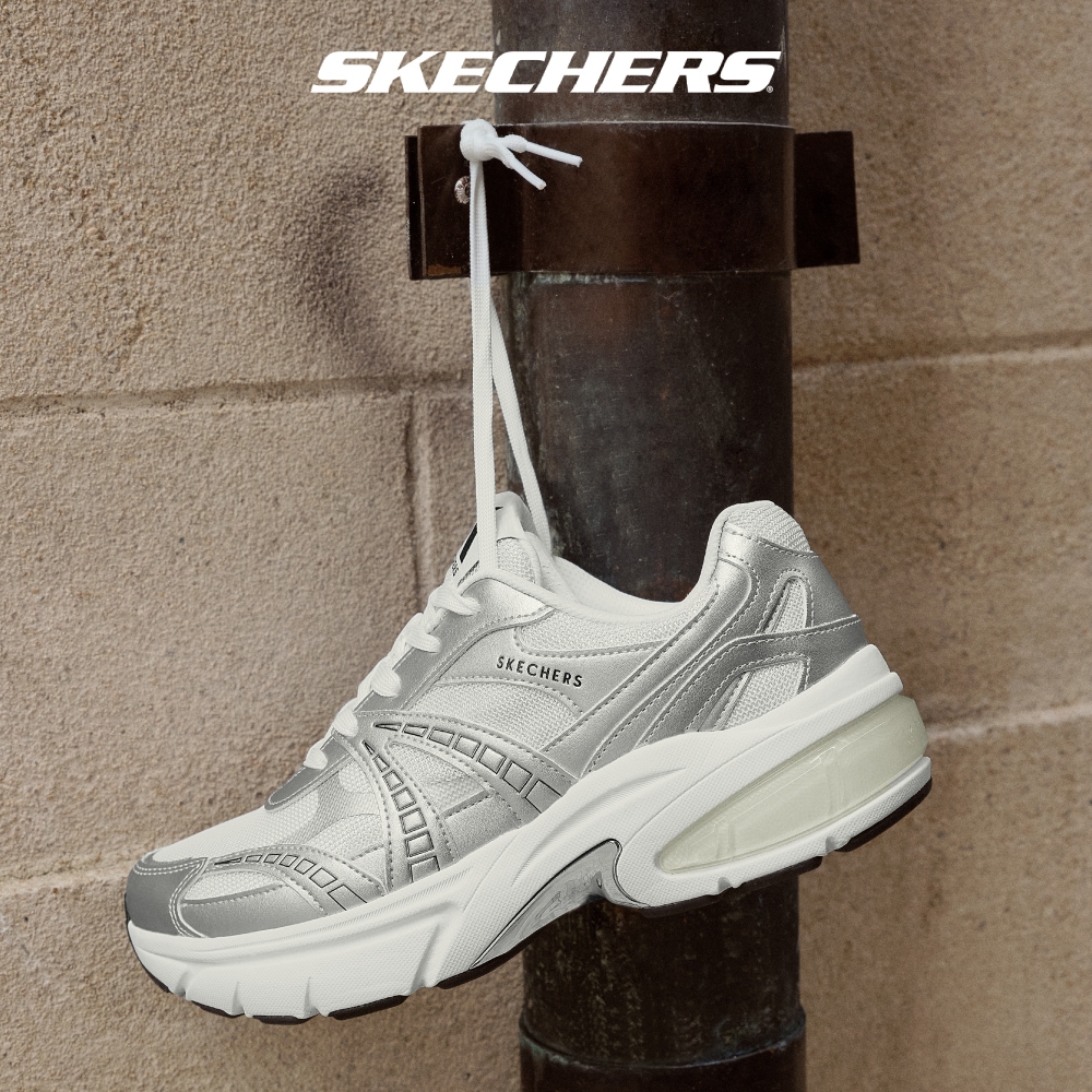 Skechers สเก็ตเชอร์ส รองเท้าผู้ชาย Men SKX Street Shadow Stellar 90 Shoes - 183216-SIL Air-Cooled Memory Foam