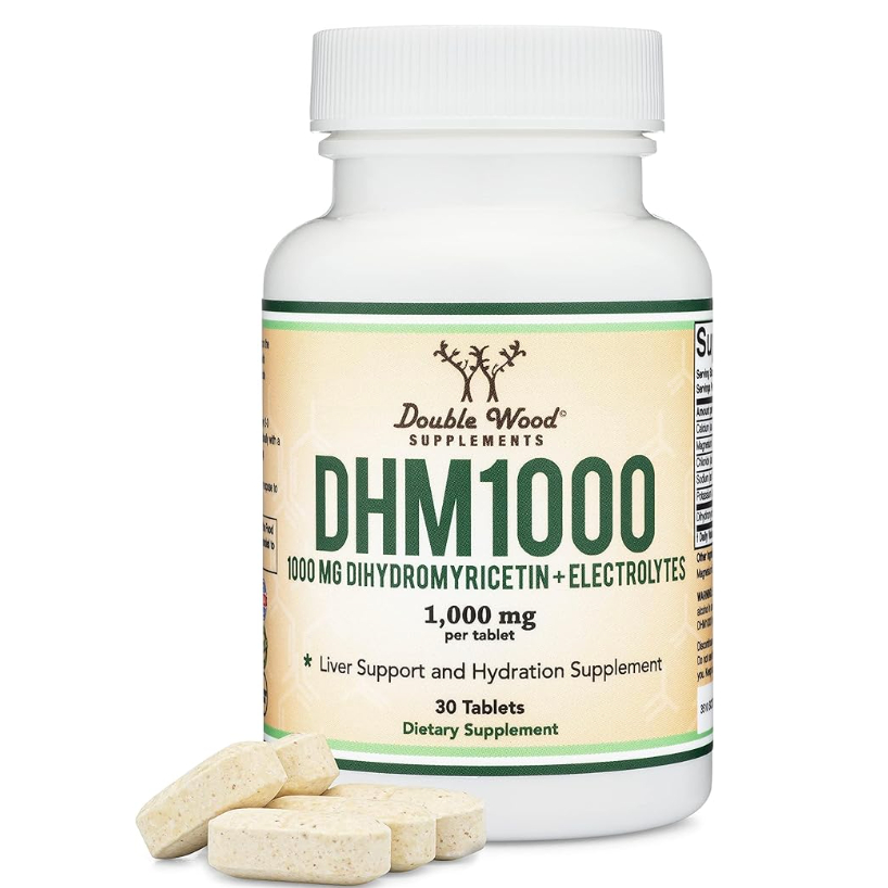 Double wood DHM 1000 mg Dihydromyricetin Ani Alcohol 30 caps