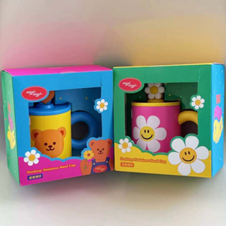 [พร้อมส่ง] 🐻🌈 MINISO x Wigglewiggle แก้วน้ำเก็บอุณหภูมิ มีฝา…