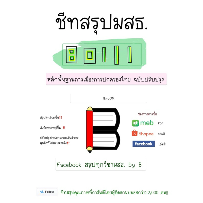 สรุป 80111 หลักพื้นฐานการเมืองการปกครองไทย มสธ.
