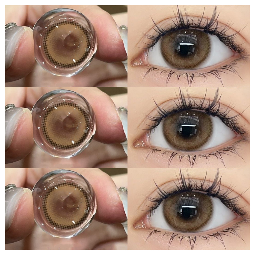 [0.00~6.00] Midroo มีปริญญา เลนส์ธรรมชาติสีน้ำตาล Fog Brown/Grey ขนาดมินิ 14.0/14.5mm-1 ค