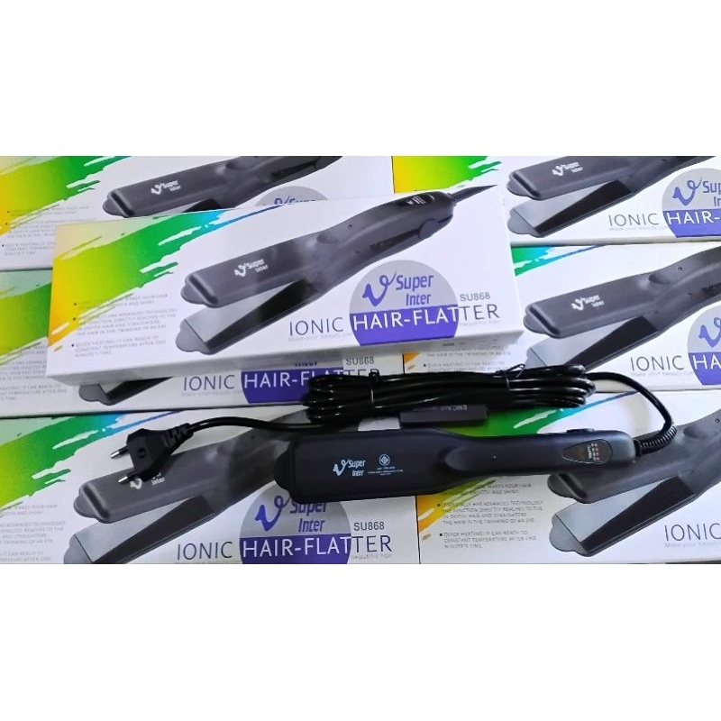 ของแท้100% Super V In ter ที่หนีบผมซุปเปอร์ วี รุ่น SU868 แบบเรียบ ร้อนเร็ว ไม่กินผม 1 ตัว