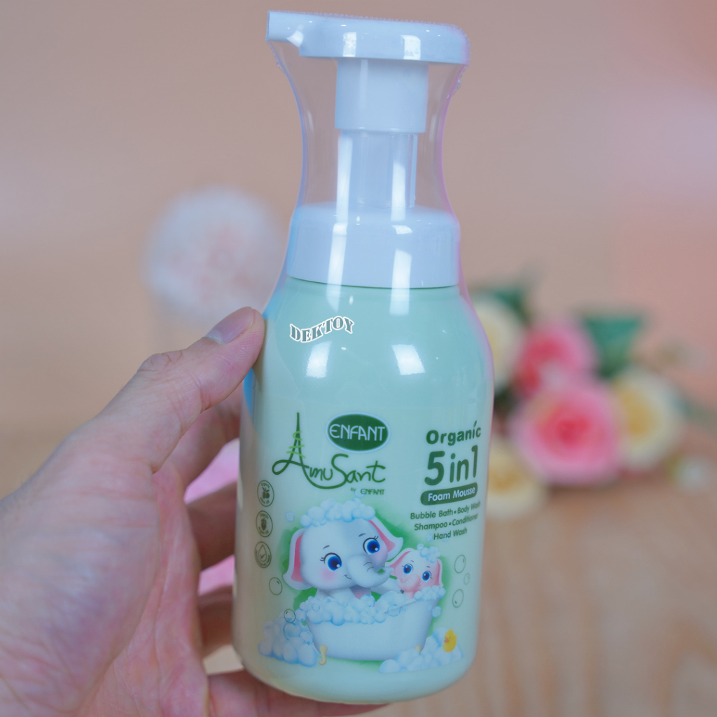 Enfant อองฟองต์ อมูซองต์ Amusant 5 in 1 โฟมอาบน้ำ สระผม ครีมนวม ตีฟอง ล้างมือ 250 มล. - รูปที่ 2