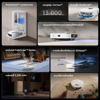 [HOT]Dreame D20 Ultra Robot Vacuum เครื่องดูดฝุ่น 13000Pa แรงดูดทรงพลัง ซักอัตโนมัติ อบแห้งลมร้อน หลบสัตว์เลี้ย