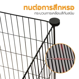 Petus คอกสุนัข DIY คอกสัตว์เลี้ยง Dog Fence ซี่กรงถี่ห่าง 1.5ซม. แผ่นกั้น 35x35ซม.