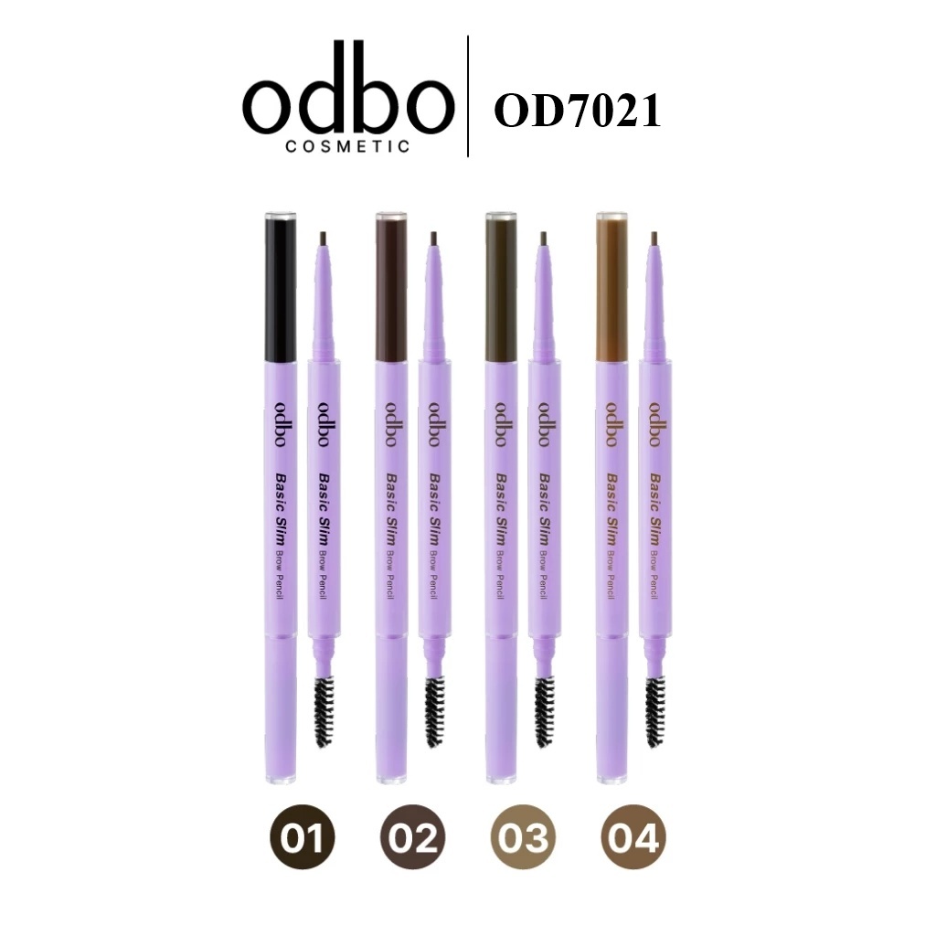 (OD7021) โอดีบีโอ เบสิค สลิม บราว เพ็นซิล odbo Basic Slim Brow Pencil