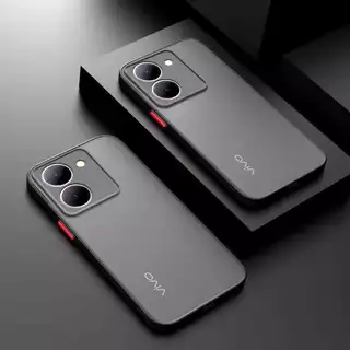 เคสขอบสีหลังแบบขุ่น ใช้สำหรับ Vivo Y36 Y27 5G Y27S Y03 Y18 Y28s Y03T เคสกันกระแทกหลังด้าน ขอบสี