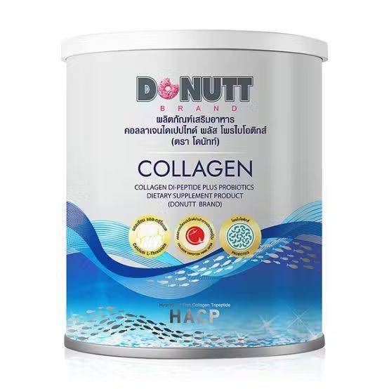 DONUTT Collagen Dipeptide Plus Probiotics โดนัท คอลลาเจนไดเปปไทด์ พลัส โพรไบโอติกส์ 120 g. โดนัทท์